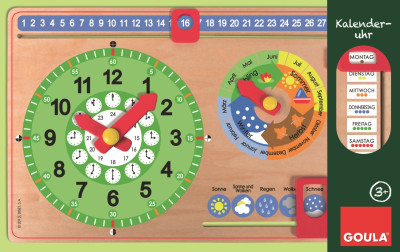 GOULA Time and calendar teaching clock