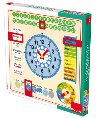 GOULA Time, week and calendar teaching clock