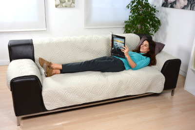 Sofa Cover - Schutz gegen Schmutz und Flecken - braun für 1-Sitzer