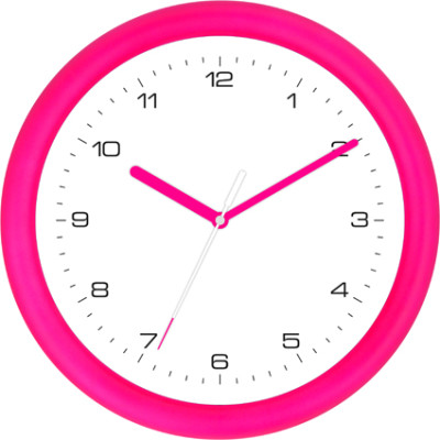 Quartz wall clock pink