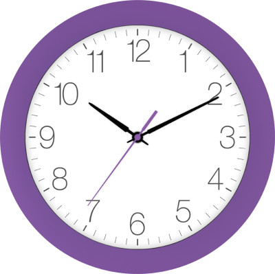 Radio-controlled wall clock violet