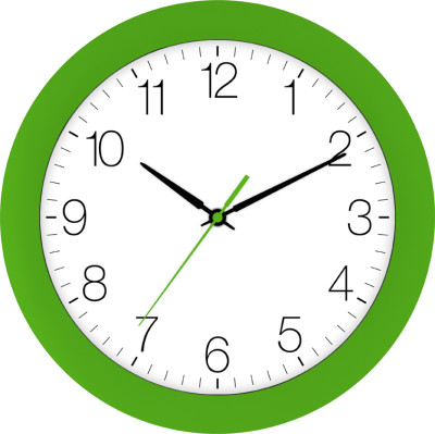 Radio-controlled wall clock green