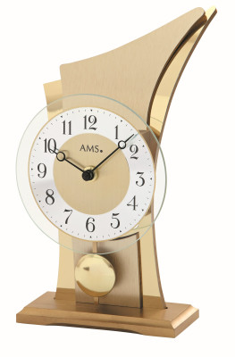 AMS quartz pendulum table clock brass