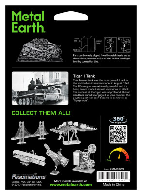 Kit METAL EARTH 3D Tiger I Tank