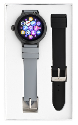 Fitness tracker/ smartwatch avec bracelet interchangeable noir/gris