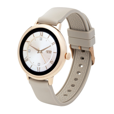 Fitness Tracker/ Smartwatch avec bracelet interchangeable beige/ noir