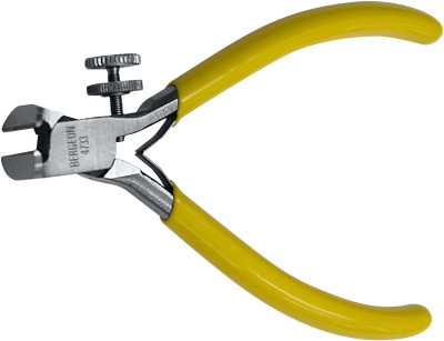 Notching pliers for Bergeon quarter pipes