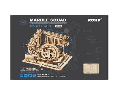 ROKR wooden marble run Squad - spectacular mechanics
