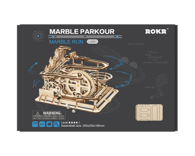 ROKR wooden marble run Parcour - spectacular mechanics