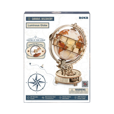 ROKR 3D-Bausatz Globus leuchtend