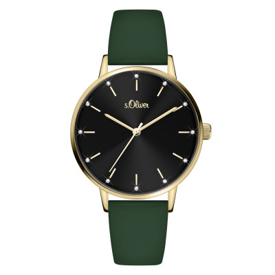 s.Oliver SO-4160-LQ synthetic leather green 16mm