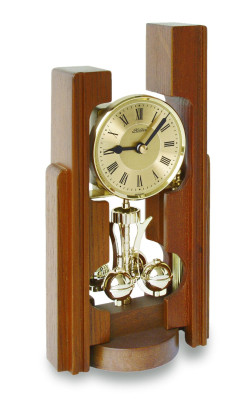 Haller pendulum table clock, solid walnut