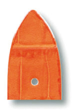Lederband Charleston 12mm orange mit Alligatorprägung