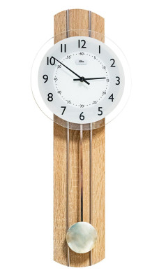 SELVA radio pendulum wall clock Sonoma / Glass Seefeld