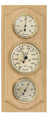 Weather station Made in Germany, natural wood