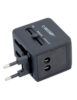 Globetrotter travel adapter for over 150 countries - super practical with 2 USB ports