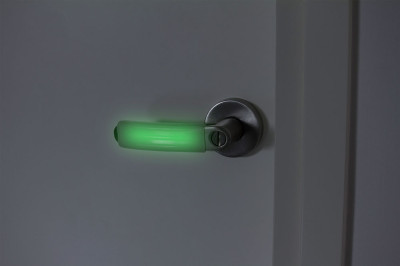 CLEVER MITGEDACHT : Protection de poignée de porte avec fonction lumineuse pour la protection et la sécurité, set de 2 pièces
