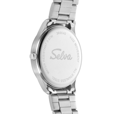 SELVA quartz wristwatch with stainless steel strap White dial Ø 39mm