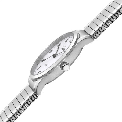SELVA Quarz-Armbanduhr mit Zugband Zifferblatt weiß Ø 39mm