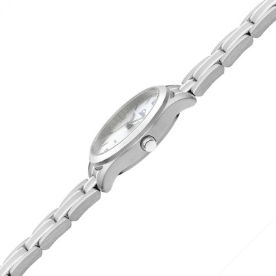 SELVA Quarz-Armbanduhr mit Edelstahlband, Zifferblatt silber Ø 27mm