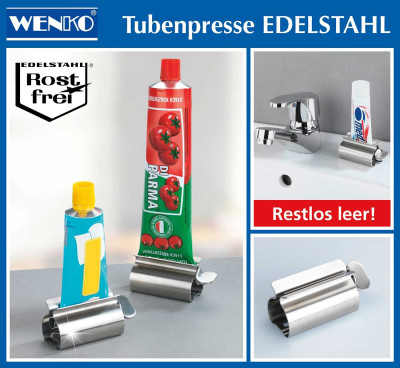 Tube press - complete emptying of your plastic and metal tubes