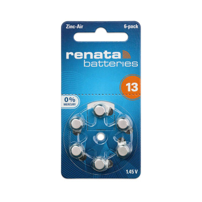 Renata 13 Pile bouton pour appareil auditif
