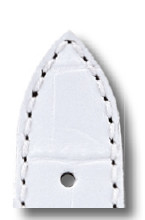 Leather strap Tampa 20mm white with alligator embossing