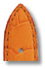 Bracelet en cuir Jackson 18mm orange avec gaufrage alligator