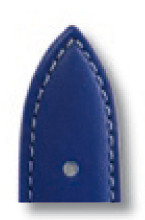 SELVA Lederband zum einfachen Wechseln 20mm royalblau mit Naht - MADE IN GERMANY