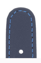 Bracelet cuir Louisville 12mm bleu océan lisse