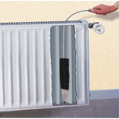 Flat radiator brush - saves heating costs!