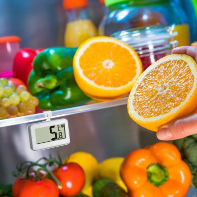 Digitales Thermometer, weiß - ideal zur Temperaturmessung im Kühlschrank