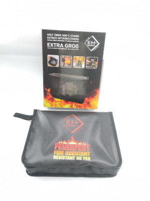 Fireproof document bag - large size for folders, books and file collectors