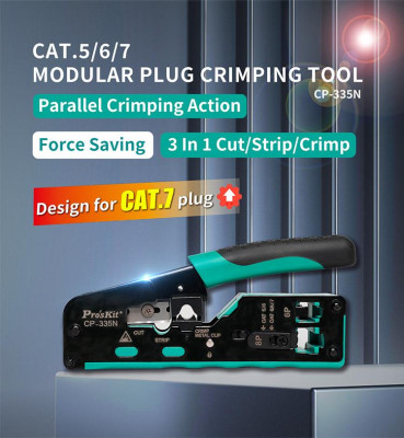 3in1 Crimp-Werkzeug: Crimpen, Schneiden, Abisolieren CAT5/6/7