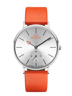 Uhren Manufaktur Ruhla - Quarz-Armbanduhr - Lederband orange