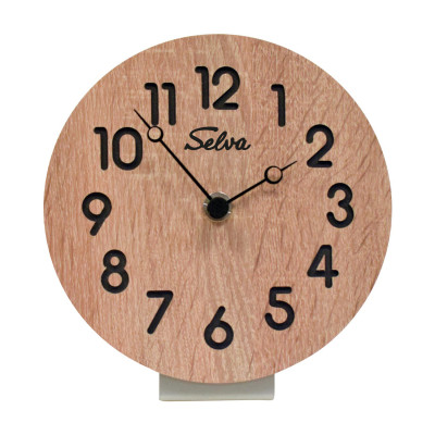 SELVA quartz table clock Sonoma oak