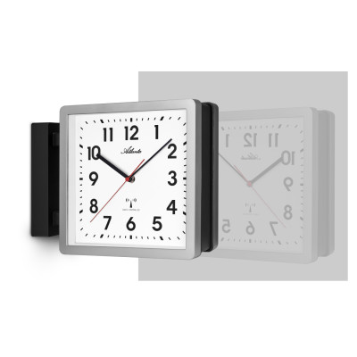 Atlanta 4572 radio controlled wall clock silver