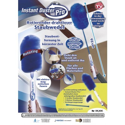 Original Instant Duster Pro - the rotating, wireless feather duster at  Selva Online