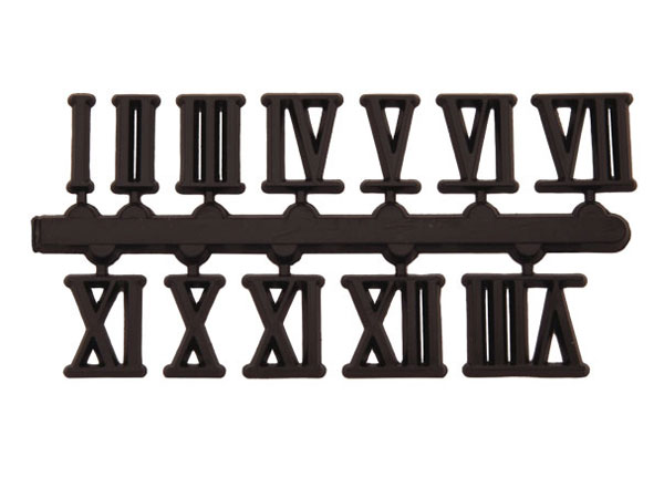 Zahlensatz 1 12 Kunststoff Schwarz 10mm Romische Zahlen Selbstklebend Bei Selva Online