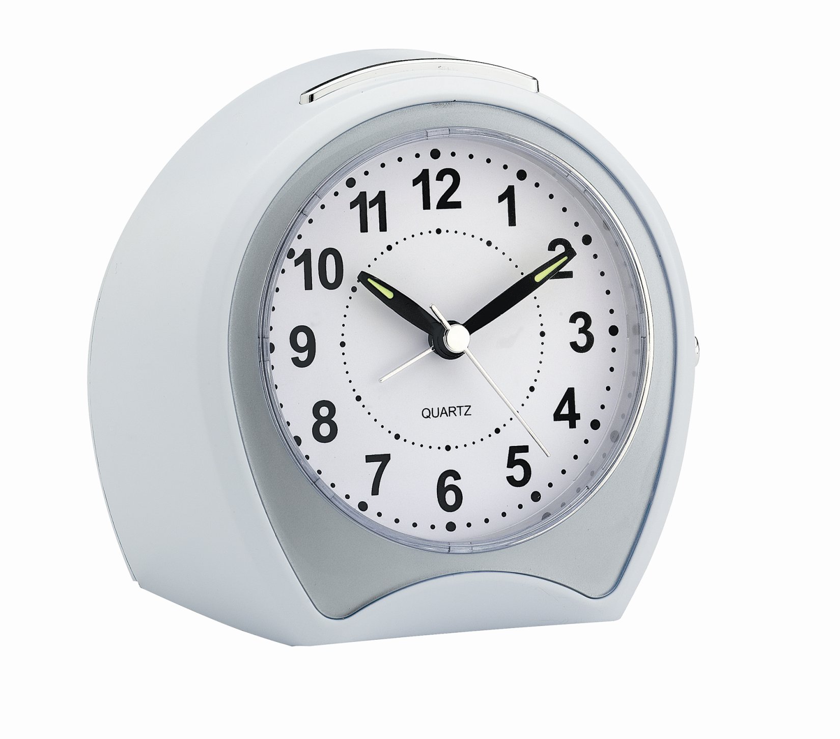 Quartz Alarm Clock White At Selva, Quartz Alarm Clock Movement