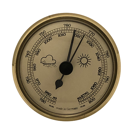 Barometer build-in weather instrument Ø 65mm, gold at Selva Online - 0000034459