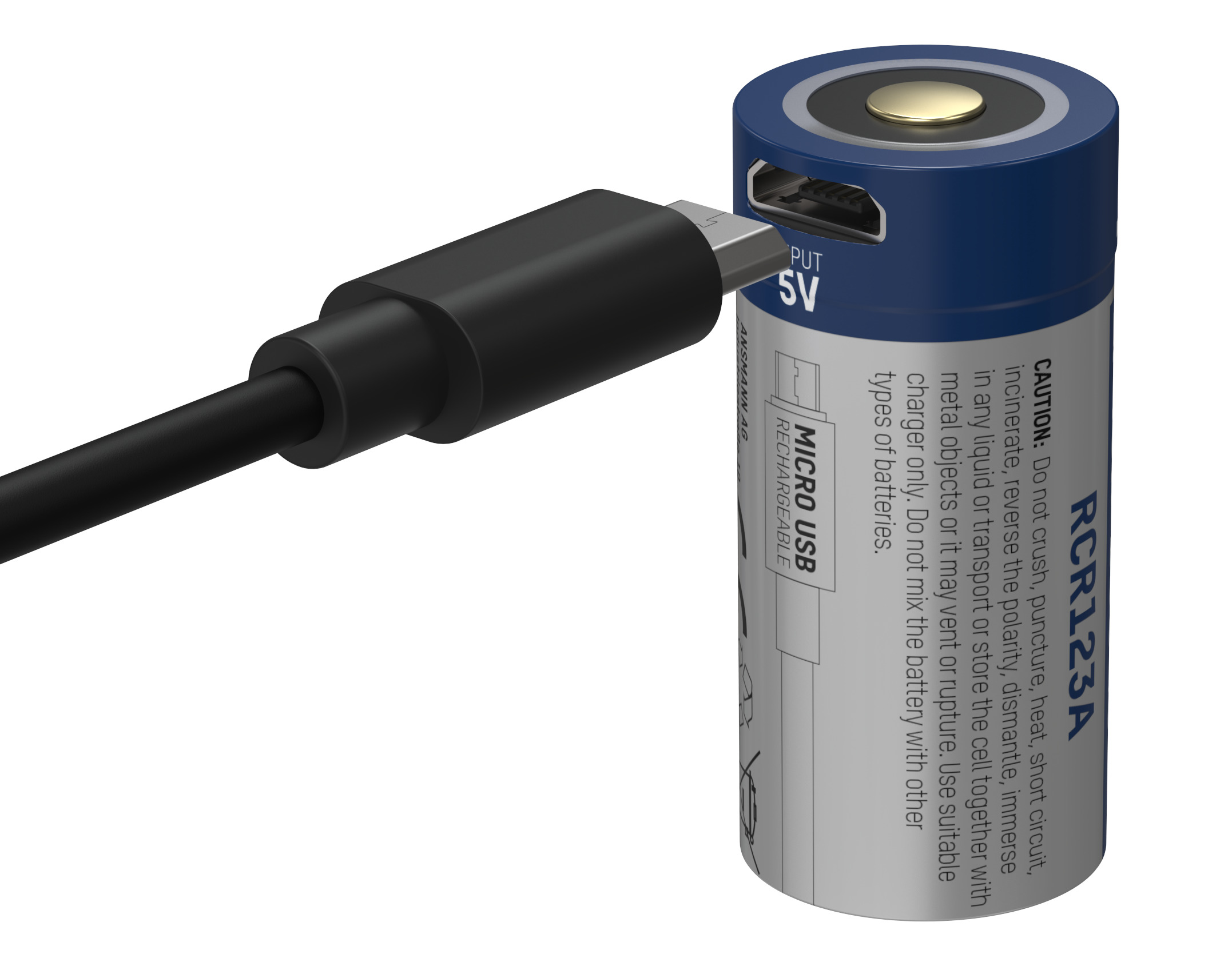 Ansmann Batterie au lithium CR123A avec connexion micro-USB pour un  rechargement pratique chez Selva Online