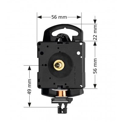Hermle Quarzuhrwerk NH 2100 – Ideal Für Uhren-Selbermacher – Zeigerwerklänge Ohne Sek. 11,0 Mm